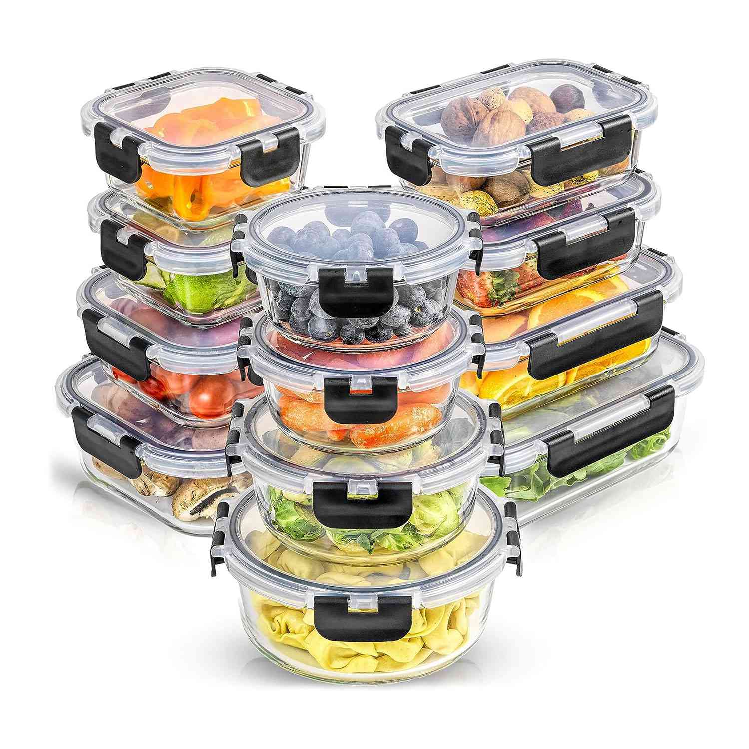 Glass storage containers
